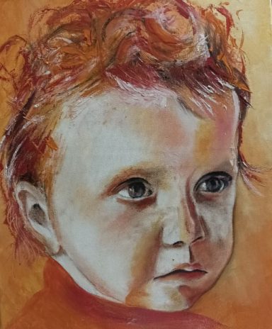 Portrait d'une petite fille au cheveux roux