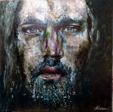 Christ au visage zoomé et apaisé.