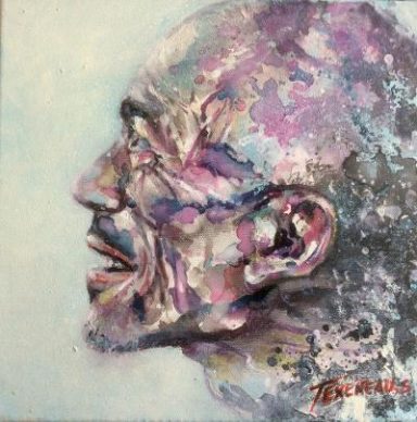 Portrait. Homme. Profil. Joyeux. Mature.