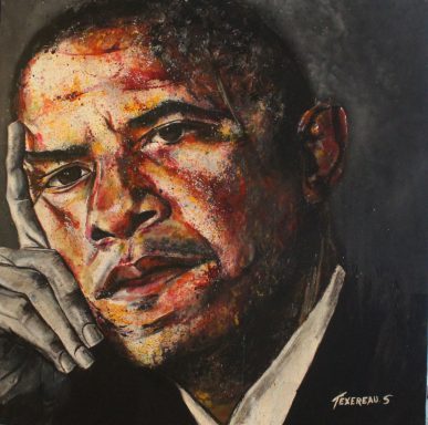 Portrait d'homme. Président. Noir. Américain.